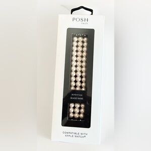 POSH Tech Blush Pearl Beaded Watch Band 38 40 41mm Compatible With Apple Watch